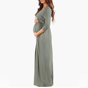 NWT Mother Bee Maternity V-Neck 3/4 Sleeve Dress